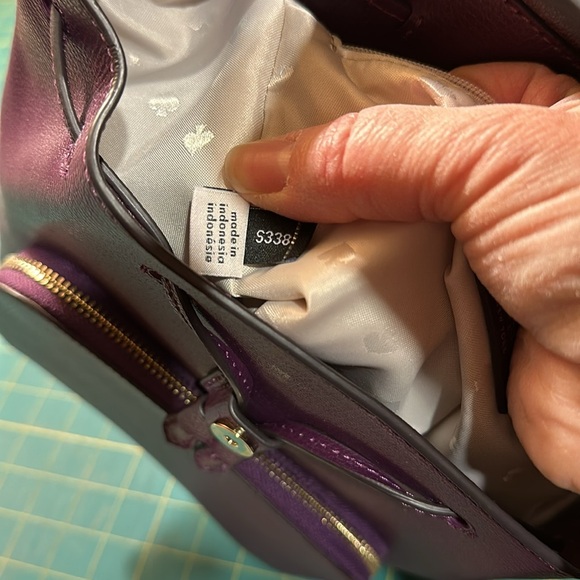 kate spade Darcy Flap Backpack Purse - purple/eggplant - Picture 10 of 15
